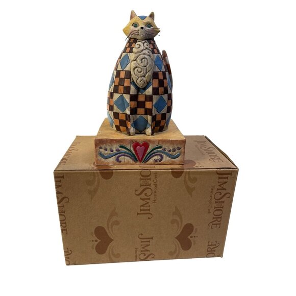 Vintage 2003 Jim Shore x Enesco Heartwood Creek ABIGAIL Cat Figurine in Box 6” - Picture 2 of 10